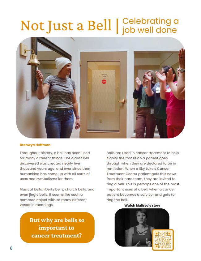 Shows layout and design of blog article in Sky Lake's internal publication Live Smart